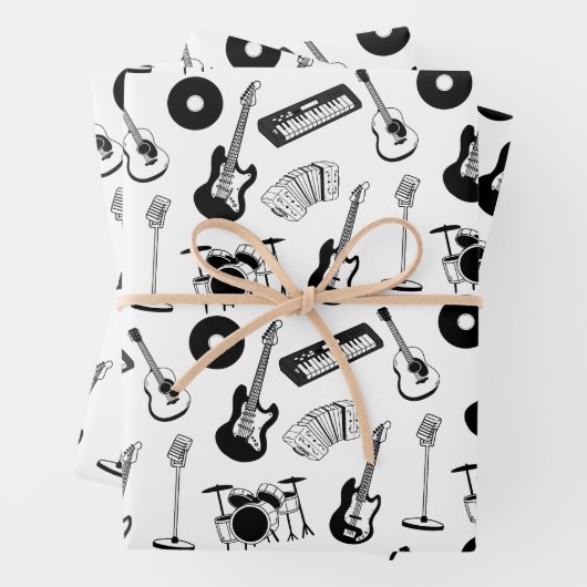 Musikinstrumente Geschenkpapier Set (Beispiel)