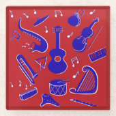 Musikinstrumente Glasuntersetzer (Vorderseite)