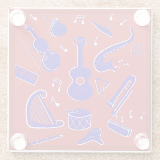 Musikinstrumente Glasuntersetzer (Rückseite)