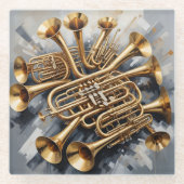 Musikinstrumente Glasuntersetzer (Vorderseite)