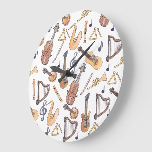 Musikinstrumente Große Wanduhr (Winkel)