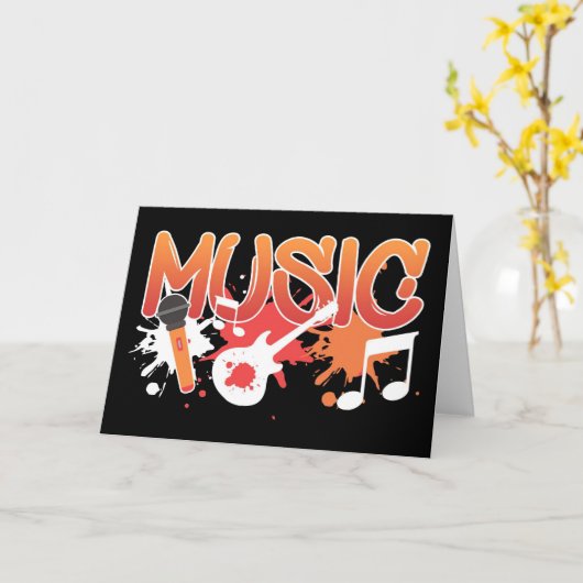 Musikinstrumente Karte (Gelbe Blume)