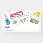 Musikinstrumente Kindergeburtstag Banner (Horizontal)