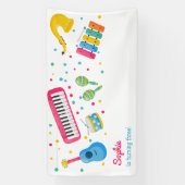 Musikinstrumente Kindergeburtstag Banner (Vertikal)
