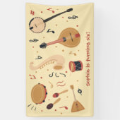 Musikinstrumente Kindergeburtstag Banner (Vertikal)