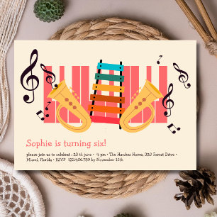 Musikinstrumente Kindergeburtstag Einladung