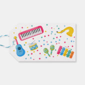Musikinstrumente Kindergeburtstag Geschenkanhänger (Rückseite Horizontal)