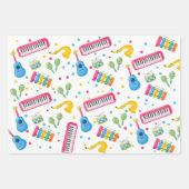 Musikinstrumente Kindergeburtstag Geschenkpapier Set (Vorderseite 2)