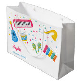 Musikinstrumente Kindergeburtstag Große Geschenktüte (Rückseite Schrägansicht)