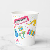 Musikinstrumente Kindergeburtstag Pappbecher (Vorderseite)