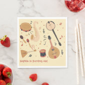 Musikinstrumente Kindergeburtstag Serviette (Beispiel)