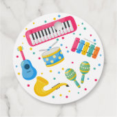 Musikinstrumente Kindergeburtstag Vielen Dank Geschenkanhänger (Rückseite)