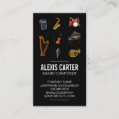 Musikinstrumente | Komponist Visitenkarte (Vorderseite)