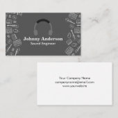 Musikinstrumente | Kopfhörer Visitenkarte (Vorne/Hinten)