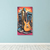 Musikinstrumente Leinwanddruck (Insitu (Holzboden))