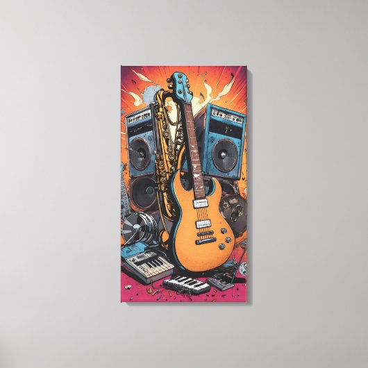 Musikinstrumente Leinwanddruck (Vorderseite)