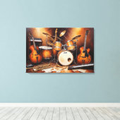 Musikinstrumente Leinwanddruck (Insitu (Holzboden))