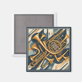 Musikinstrumente Magnet (Vorderseite/Rückseite)