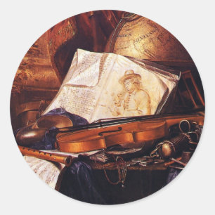 Musikinstrumente Malerei Aufkleber