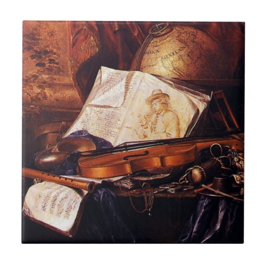 Musikinstrumente Malerei Fliese (Vorderseite)