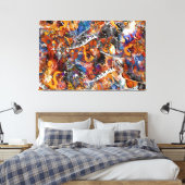 Musikinstrumente mit Abstraktem Spritzer Juleez Leinwanddruck (Insitu (Schlafzimmer))