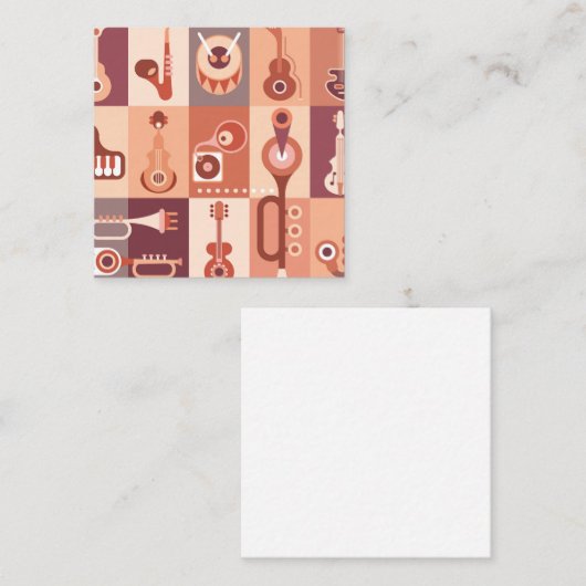 Musikinstrumente Mitteilungskarte (Vorne/Hinten)