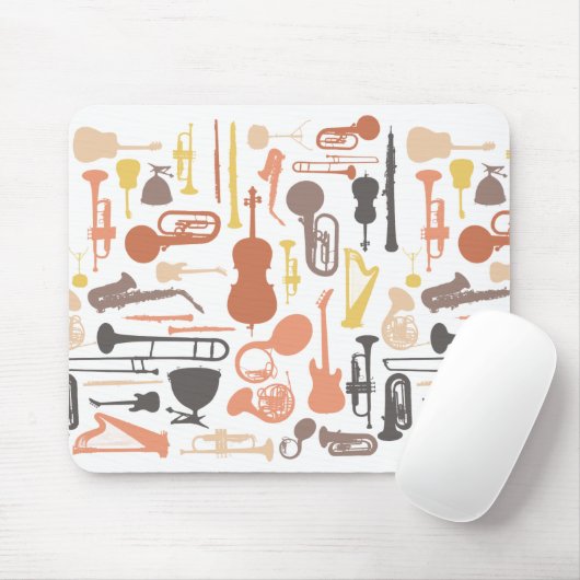 Musikinstrumente Mousepad (Mit Mouse)