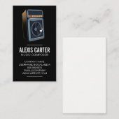 Musikinstrumente | Musik-Lautsprecher-Logo Visitenkarte (Vorne/Hinten)