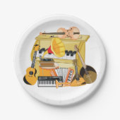 Musikinstrumente Musikpapier-Teller Pappteller (Vorderseite)