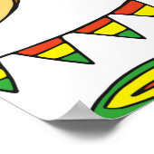 Musikinstrumente nahtlos Muster. Reggae Backg Poster (Ecke)