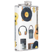 Musikinstrumente: Nahtlose Wasserfarbe Flachmann (Rechts)