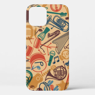 Musikinstrumente Nahtloser Vintage-Hintergrund Case-Mate iPhone Hülle