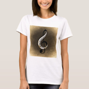 Musikinstrumente Noten Tanzmelodien Radio Tasten T-Shirt