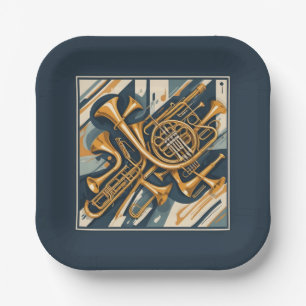 Musikinstrumente Pappteller