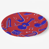 Musikinstrumente Pappteller (Schrägansicht)