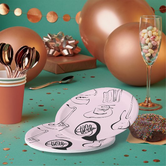 Musikinstrumente Pappteller