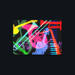 Musikinstrumente Pop Art Design Leinwanddruck<br><div class="desc">Musikalische Instrumente bunt Pop Art Design</div>