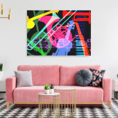 Musikinstrumente Pop Art Design Leinwanddruck (Insitu (Wohnzimmer))