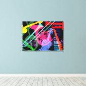 Musikinstrumente Pop Art Design Leinwanddruck (Insitu (Holzboden))
