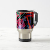 Musikinstrumente Pop-Art-Design Reisebecher (VorderseiteRechts)