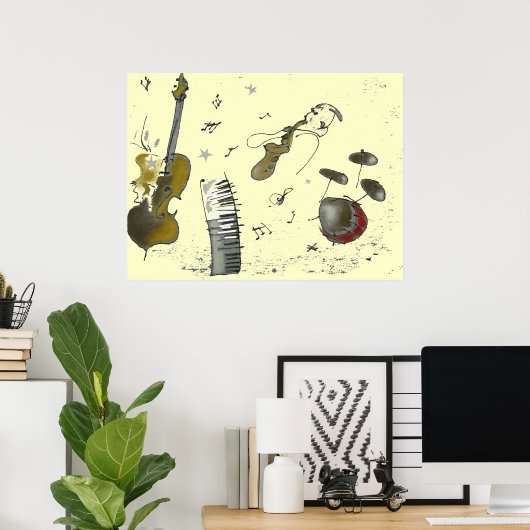 Musikinstrumente Poster (Heimbüro)