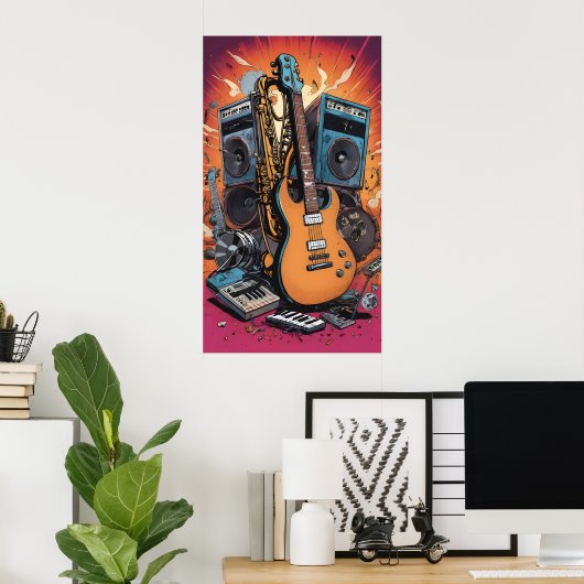 Musikinstrumente Poster (Heimbüro)