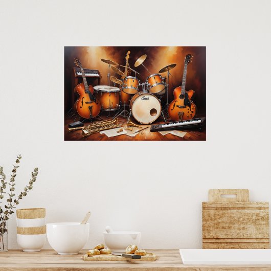 Musikinstrumente Poster (Küche)