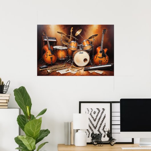 Musikinstrumente Poster (Heimbüro)