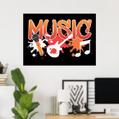 Musikinstrumente Poster (Heimbüro)