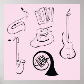 Musikinstrumente Poster (Vorne)