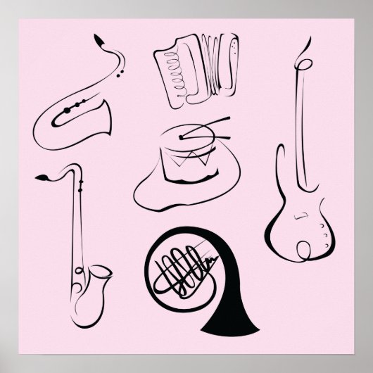 Musikinstrumente Poster (Vorne)