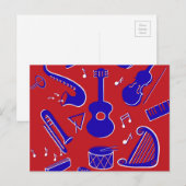 Musikinstrumente Postkarte (Vorne/Hinten)