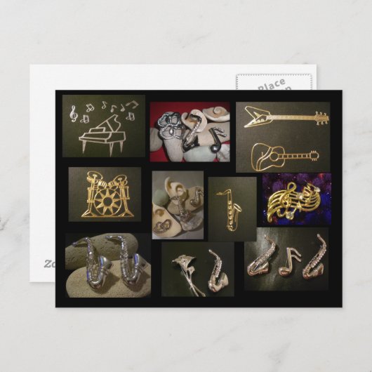 Musikinstrumente Postkarte (Vorne/Hinten)