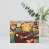 Musikinstrumente Postkarte (Stehend Vorderseite)